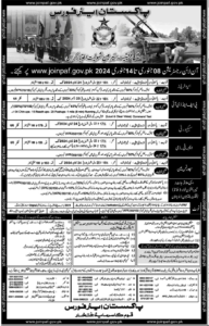 Join Pakistan Air Force (PAF) as Airman 2024 Advertisement